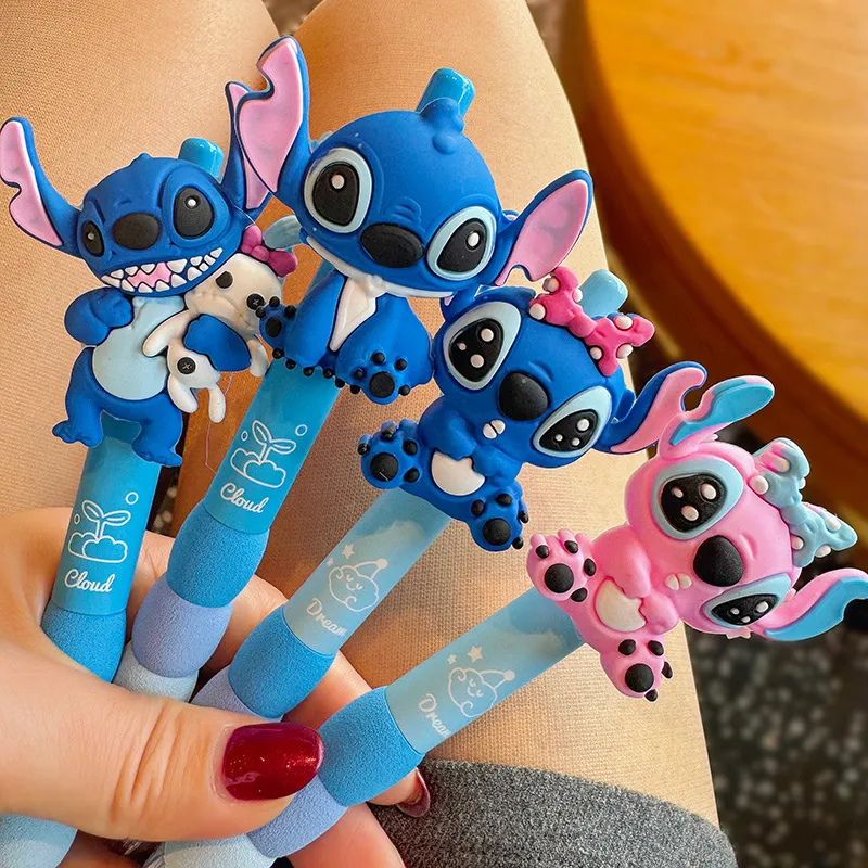 Cute Plush Animal Retractable Ballpoint Pen – Kawaii Character Figure Pen with Keychain Charm, Fun Novelty Stationery Gift for Kids, Students & Girls, 0.5mm Black Ink